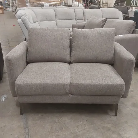 QUALITY DESIGNER FABRIC UPHOLSTERED 2-SEATER SOFA