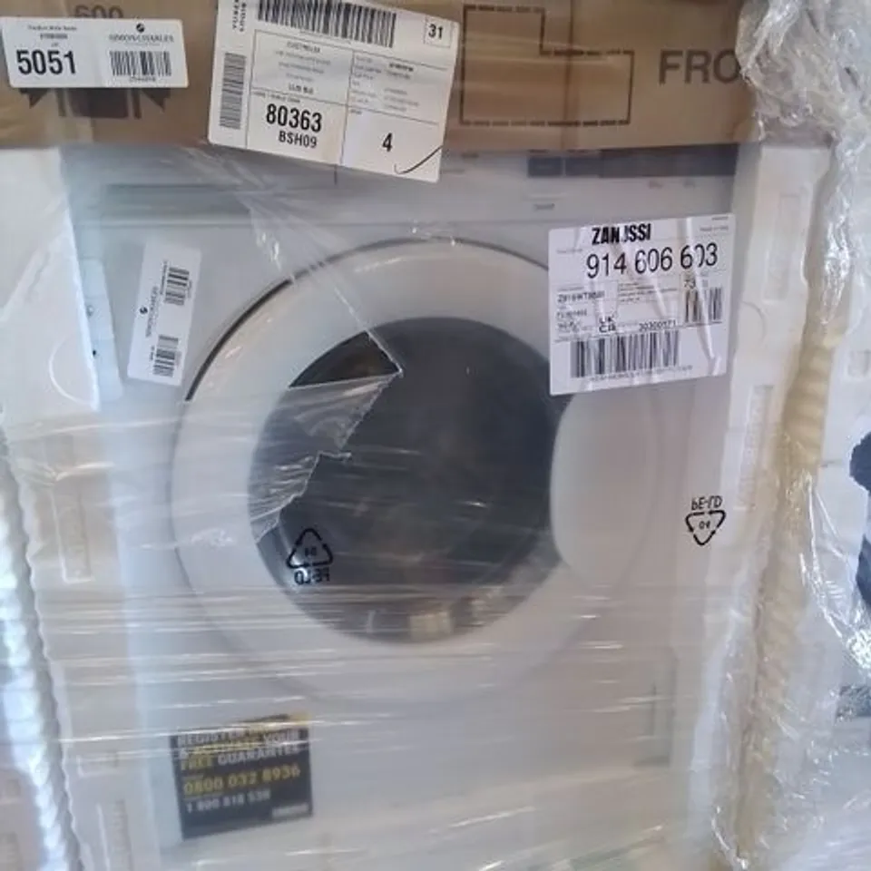 ZANUSSI INTEGRATED 8KG / 4KG WASHER DRYER WITH 1600 RPM - WHITE - E RATED Model Z816WT85BI RRP £775