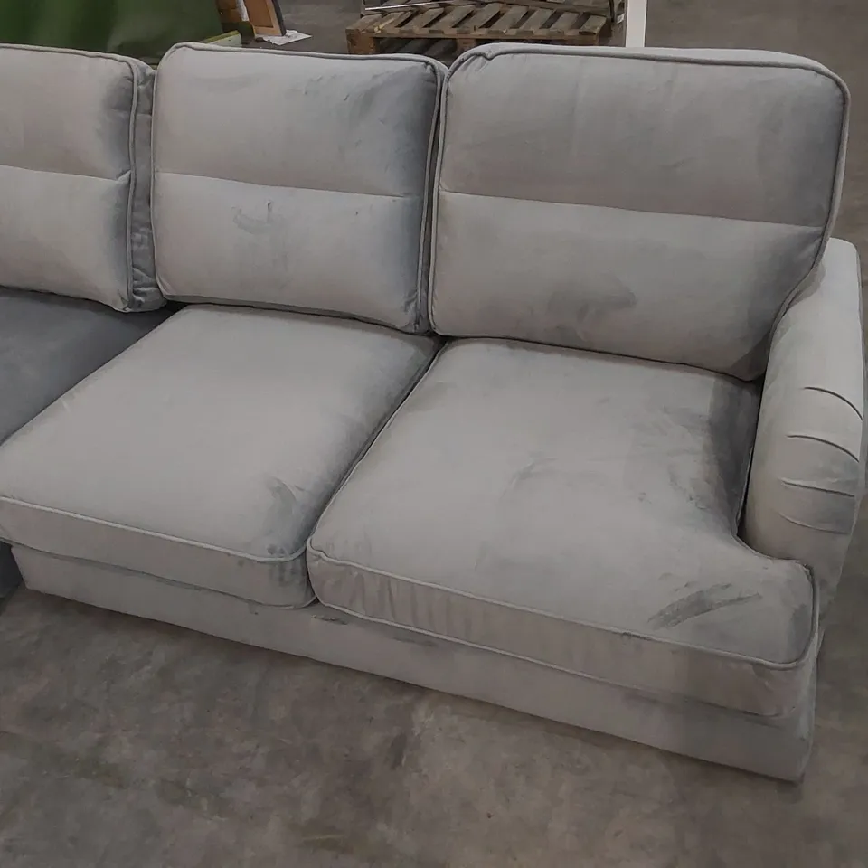 DESIGNER VELVET UPHOLSTERED CORNER SOFA 