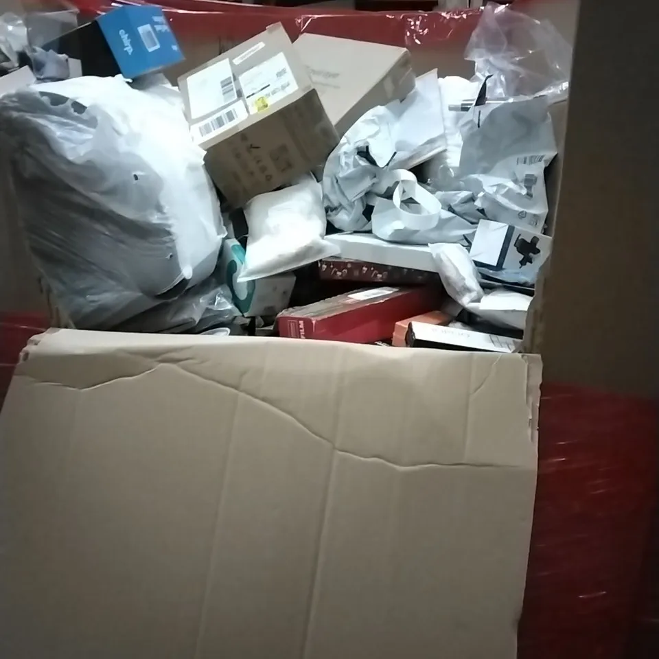 PALLET OF HOUSEHOLD ITEMS TO INCLUDE PLAYPEN,ACTIVITY WALKER,SOFA SIDE TABLE, DOOR LOCK ACTUATOR AND OTHER ASSORTED ITEMS...