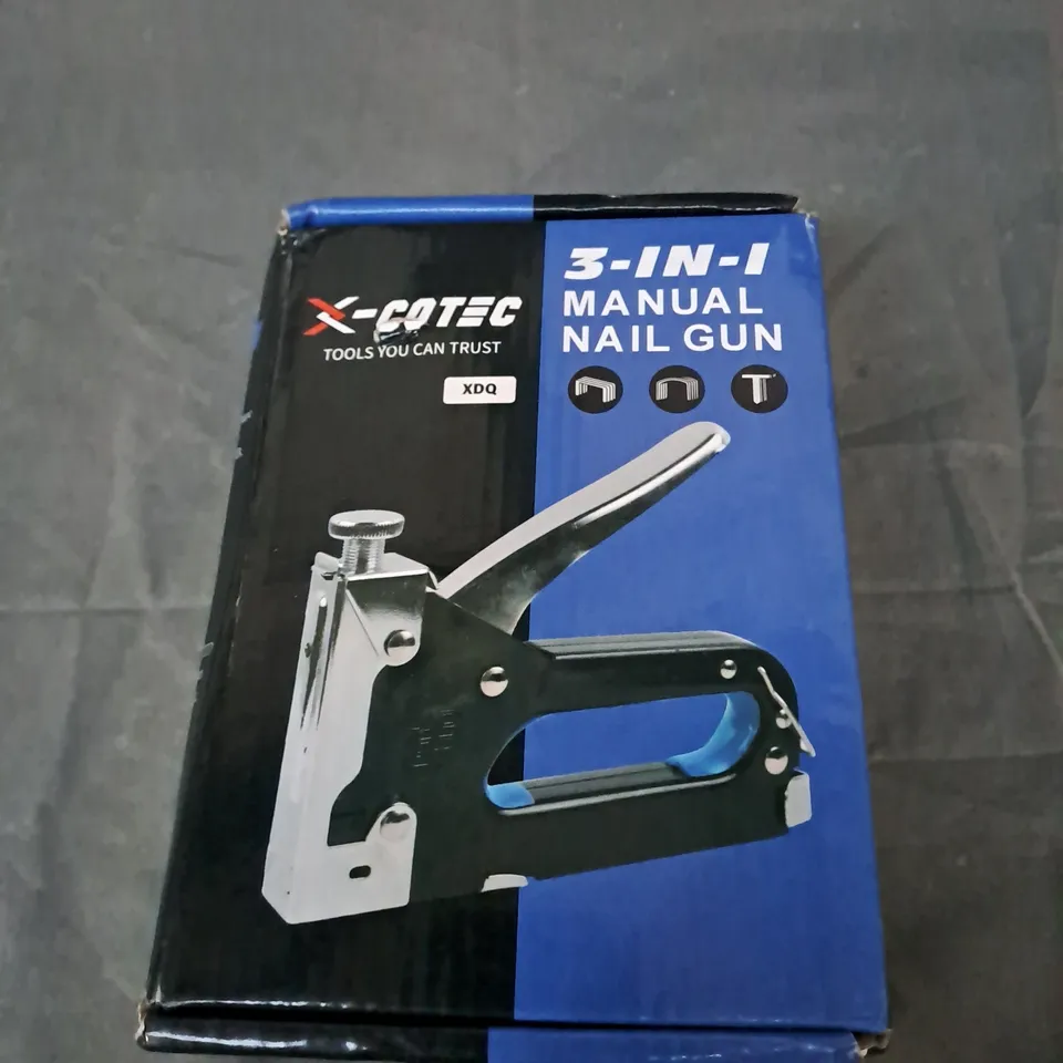 BOXED X-COTEC 3 -IN- 1 MANUAL NAIL GUN