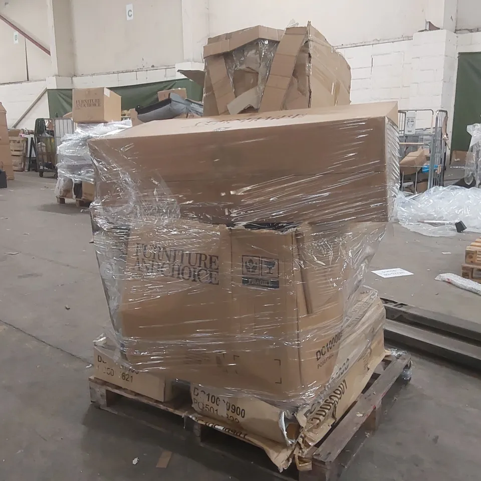 PALLET CONTAINING A LARGE QUANTITY OF ASSORTED FURNITURE PARTS