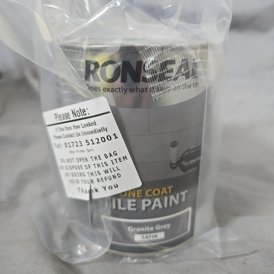 RONSEAL ONE COAT TILE PAINT – GRANITE GREY SATIN, 750ML
