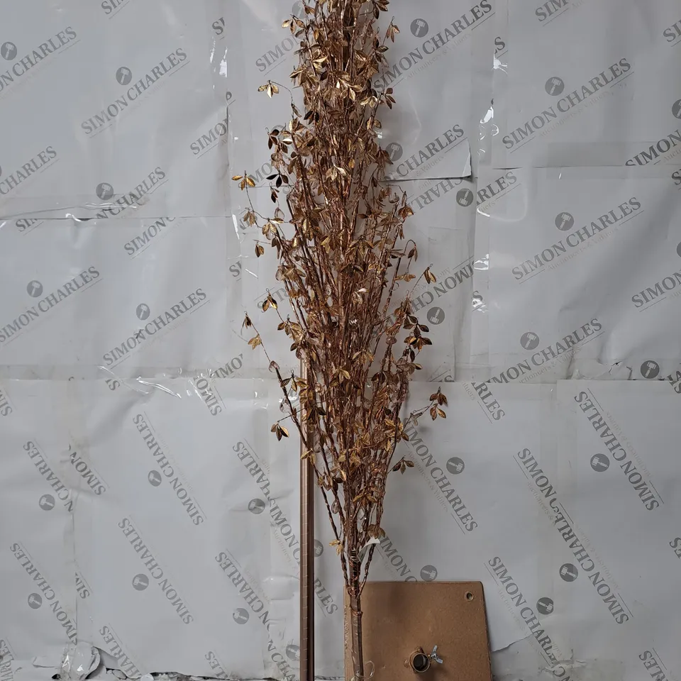 BOXED OUTLET ALISON CORK PRE LIT JEWELED TREE IN ROSE GOLD - COLLECTION ONLY 