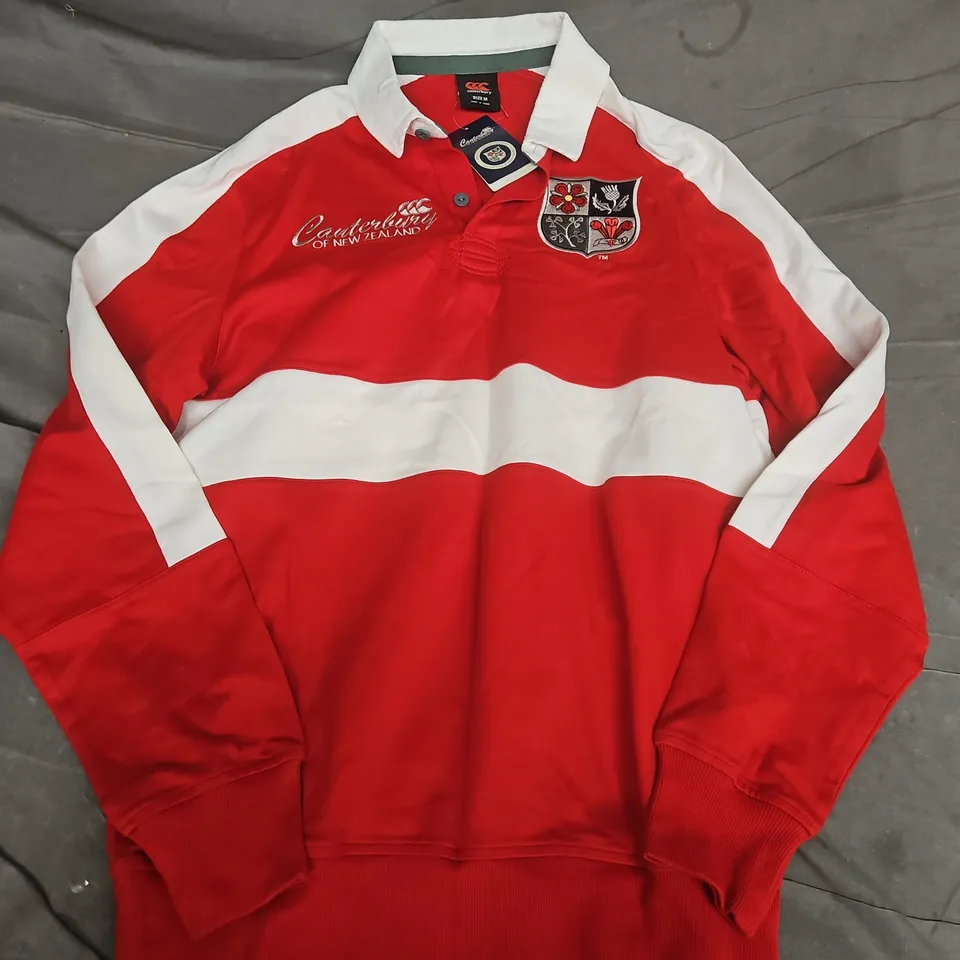 CANTERBURY NEW ZEALAND BIL HERITAGE OS JERSEY IN RED - MEDIUM