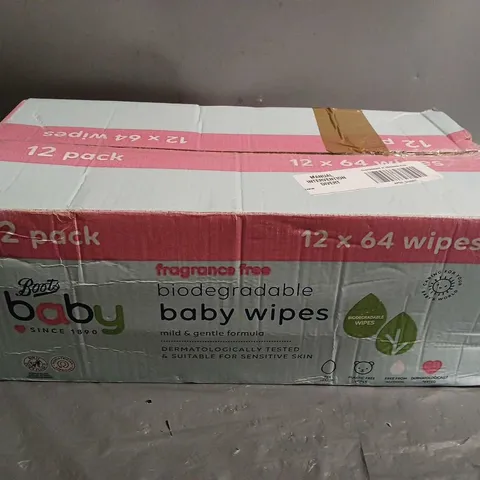 BOXED BOOTS BABY BIODEGRADABLE WIPES (12x64)