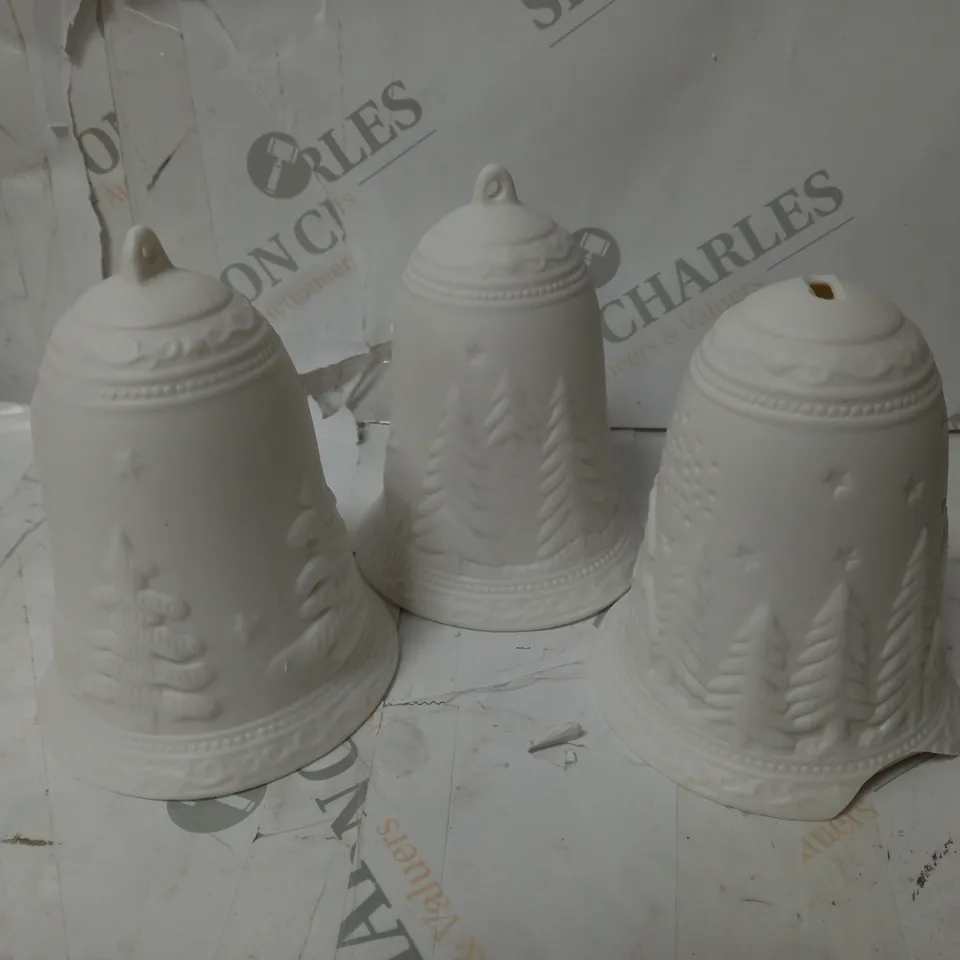 HOME REFLECTIONS PORCELAIN LIGHT UP SET OF 3 - BLACK