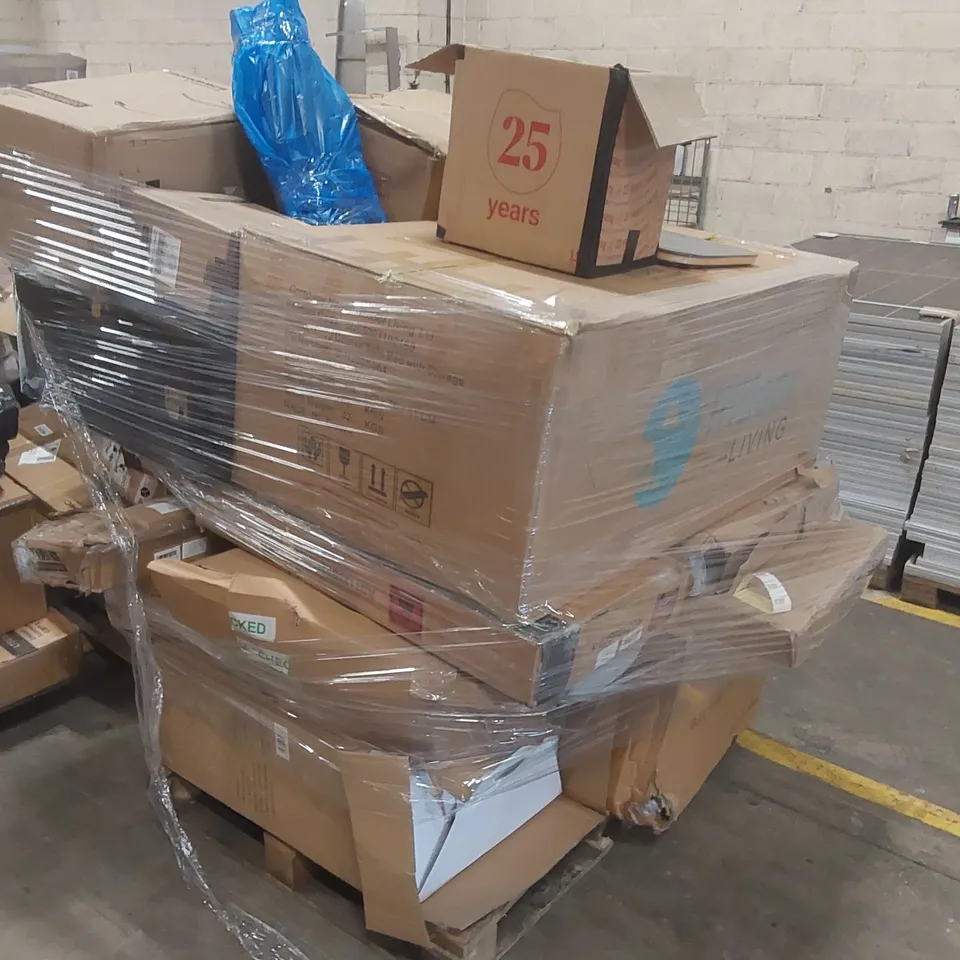 PALLET CONTAINING A LARGE QUANTITY OF ASSORTED FURNITURE PARTS ECT