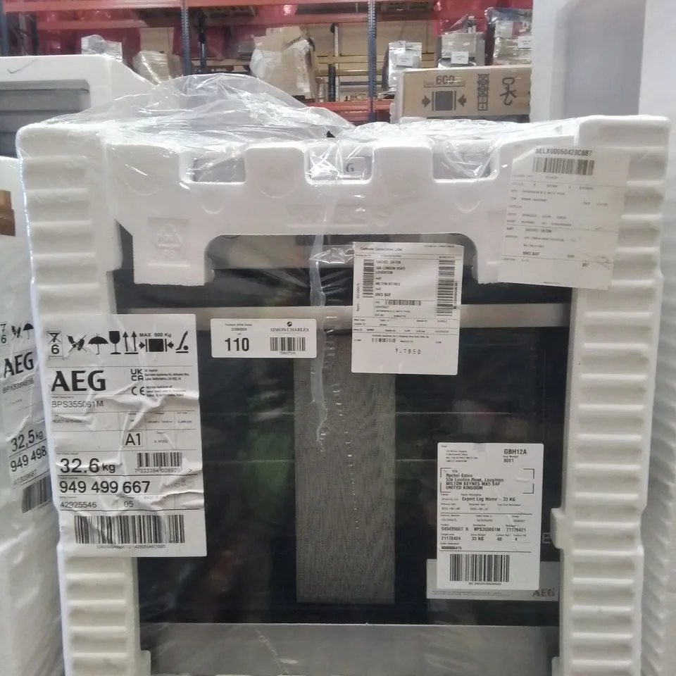 AEG 6000 BPS355061M BUILT-IN ELECTRIC SELF CLEANING SINGLE OVEN WITH STEAM FUNCTION, STAINLESS STEEL RRP £584