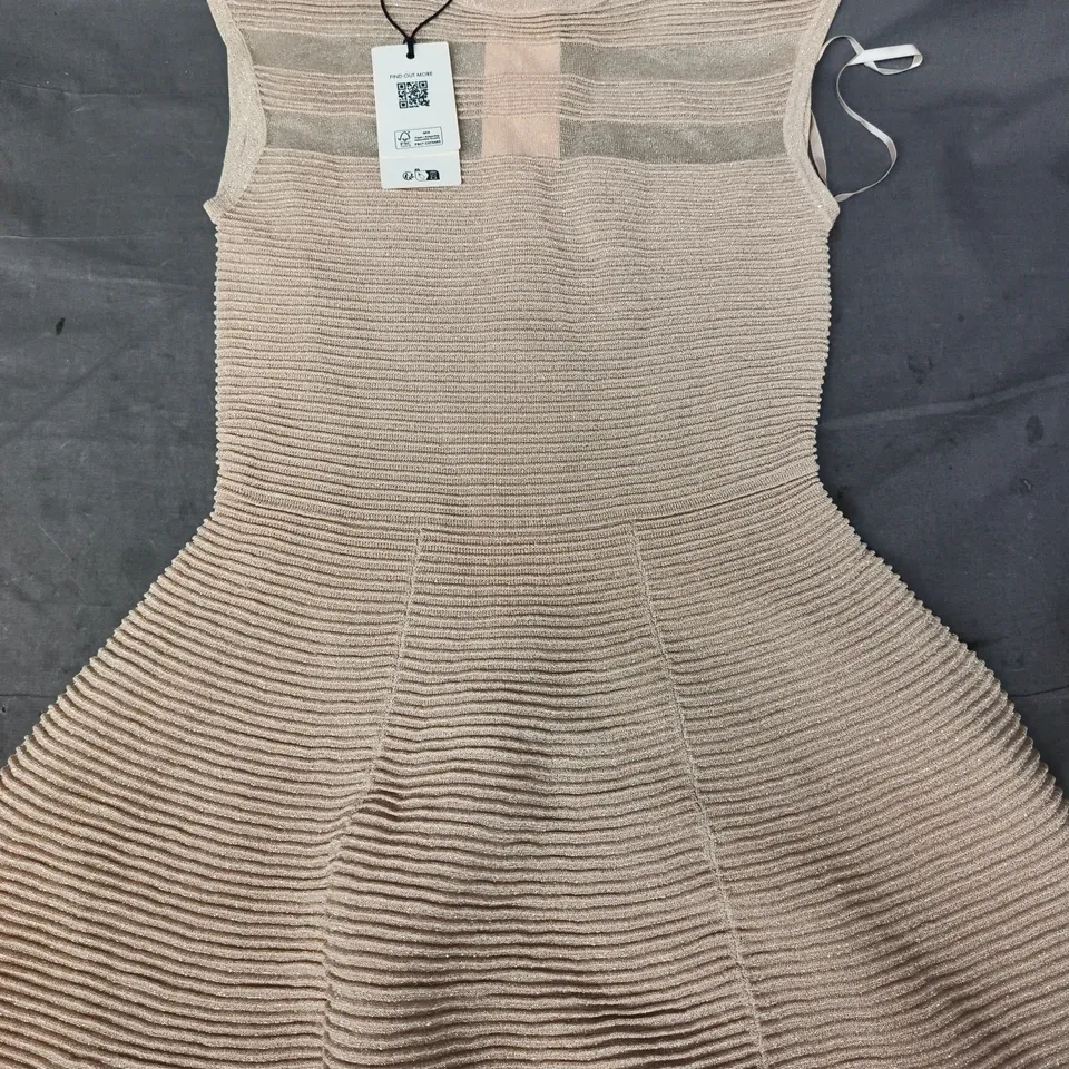 TED BAKER KNIT SKATERDRESS IN NATURAL SIZE 8 (1)