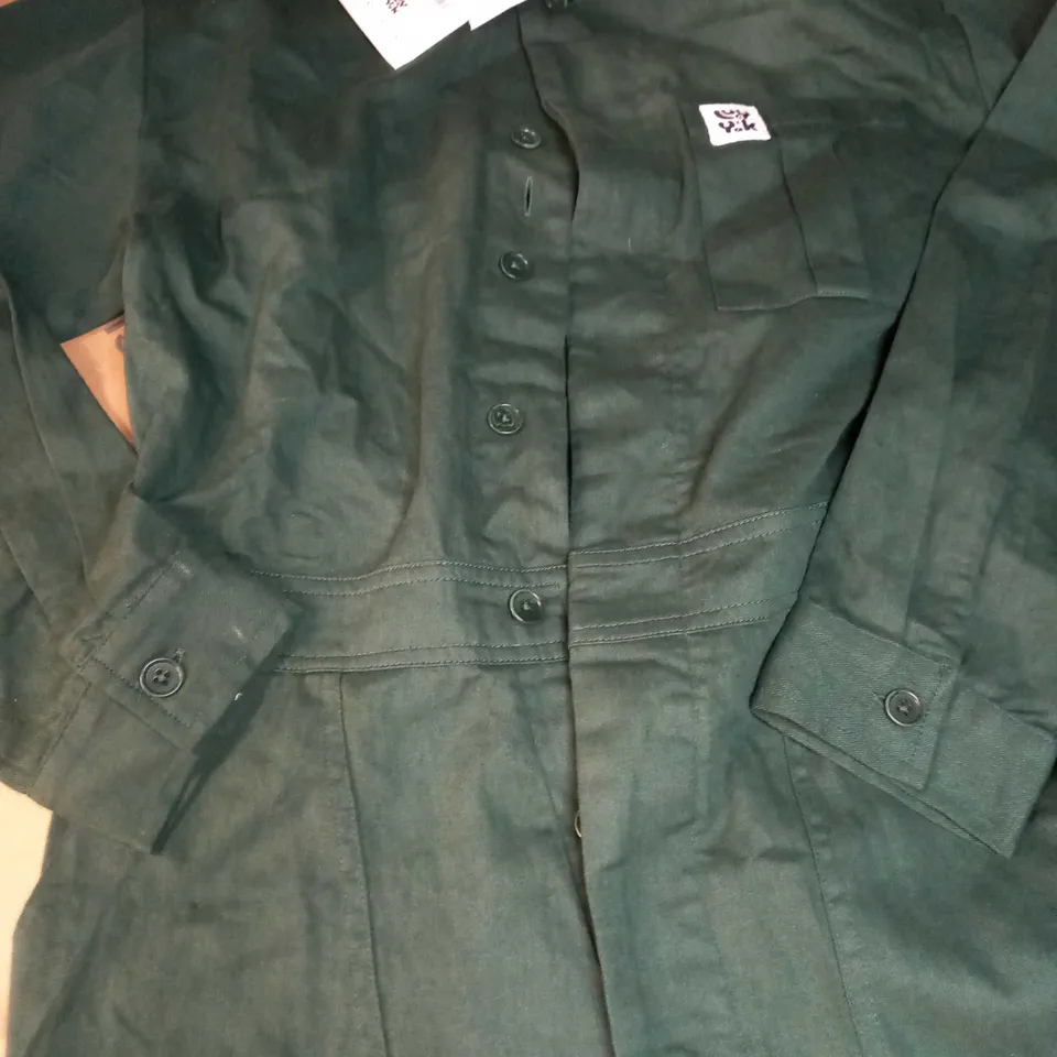 LUCY YAK POSY GREEN CARMEN BOILERSUIT - SMALL