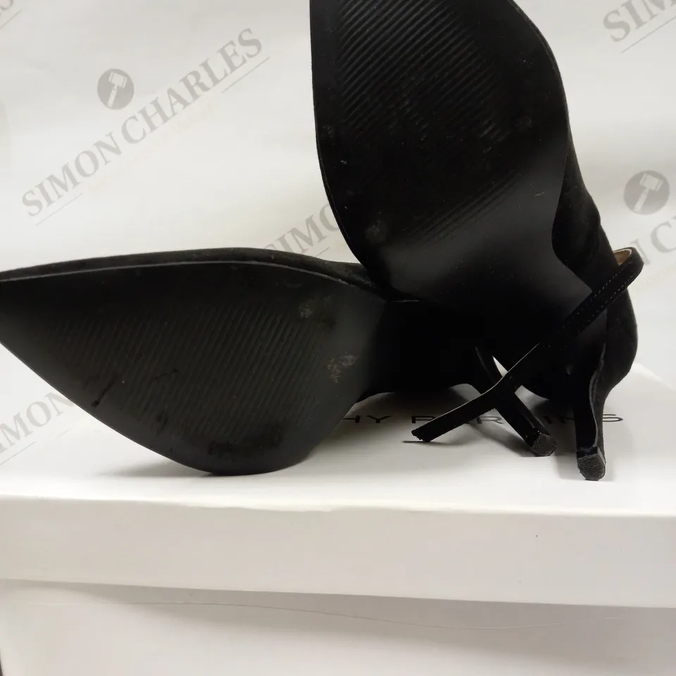 DOROTHY PERKINS BLACK SAUDE LOOK HIGH HEELS, UK SIZE 6