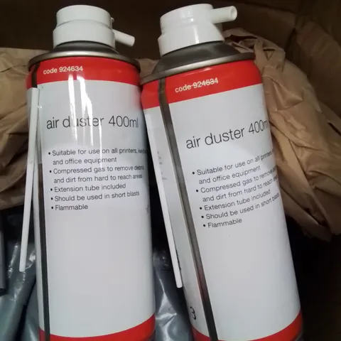 BOX CONTAINING LARGE AMOUNT OF BRAND NEW AIR DUSTER CANS