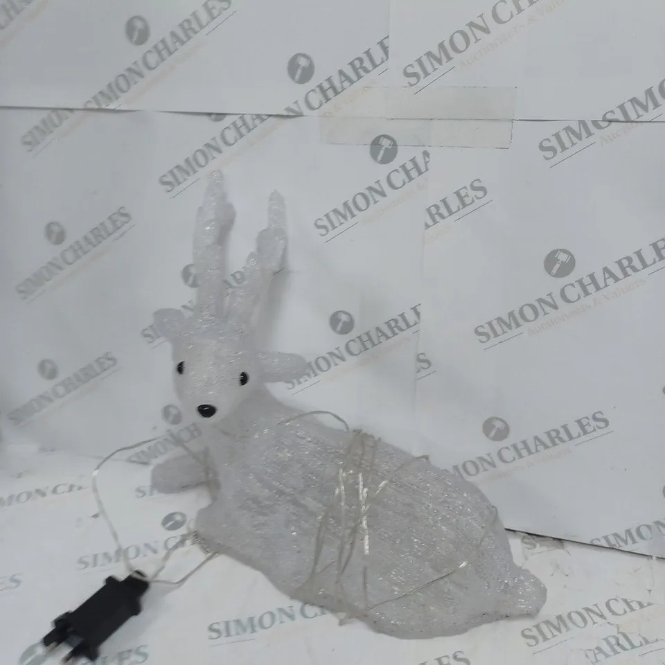 BOXED OUTDOOR SPUN ACRYLIC REINDEER  RRP £59.99
