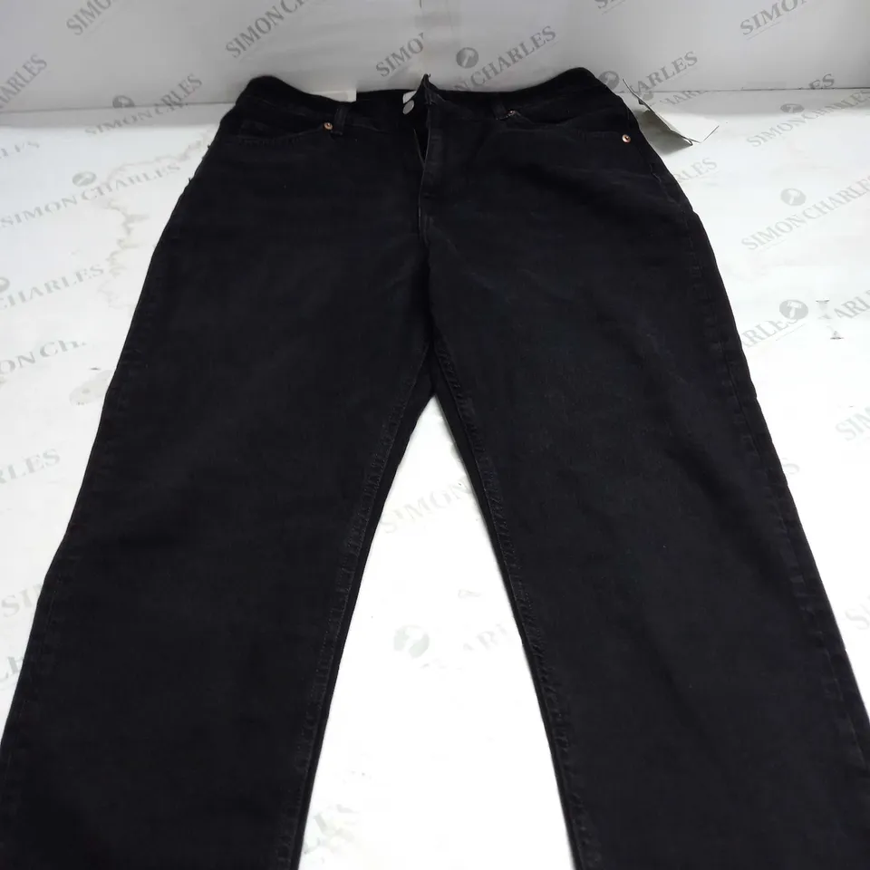 H&M MOM JEANS HIGH WAIST IN BLACK - EUR 44