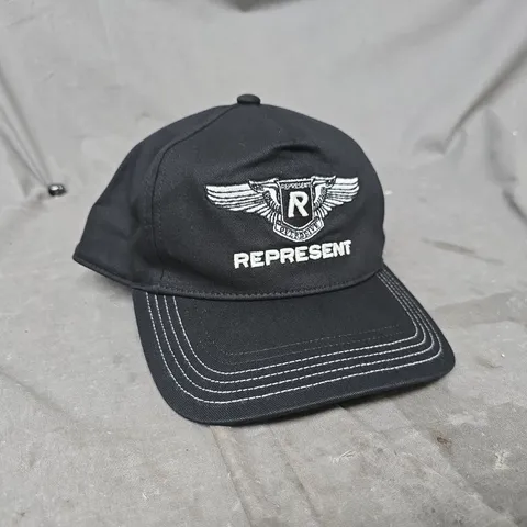 REPRESENT OVERDRIVE BADGE CAP IN BLACK
