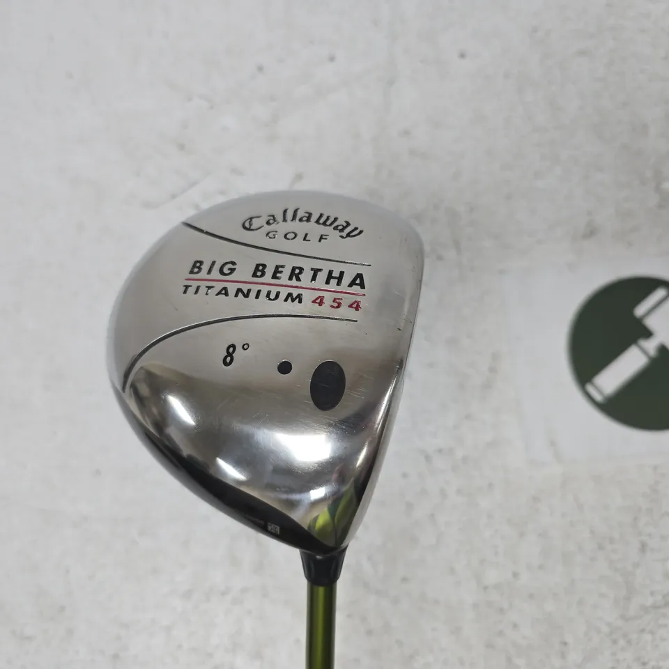 CALLAWAY BIG BERTHA TITANIUM 454 DRIVER – 8° LOFT, ALDILA NV 65-S SHAFT