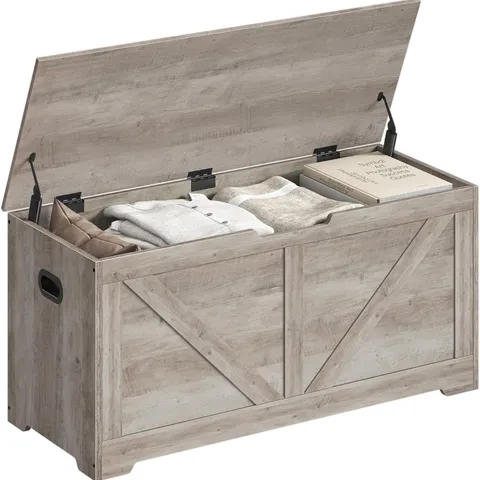 BOXED VASAGLE STORAGE CHEST - GREIGE