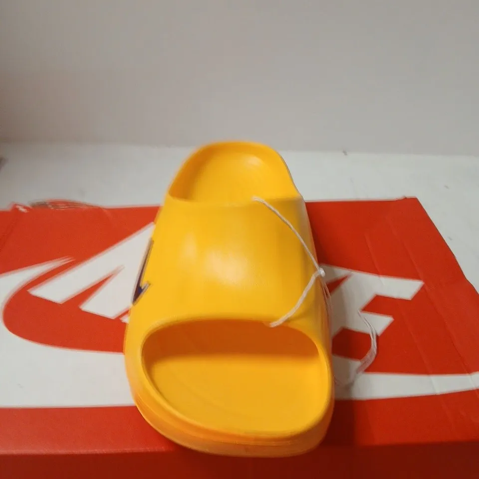 BOXED PAIR OF NIKE REACT X REJUVEN SLIDE – YELLOW, UK 8 