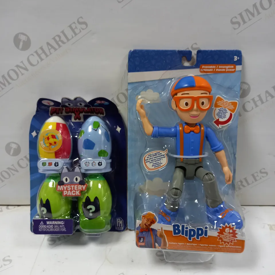 3 ASSORTED PRODUCTS TO INCLUDE; BLIPPI FEATURE FIGURE, PET SIMULATOR X AND PEPPA PIG PEPPA'S FAMILY