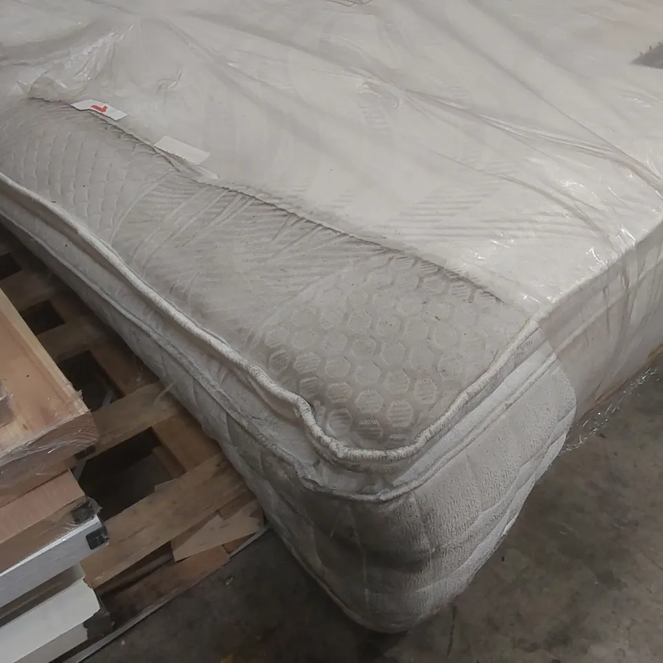 QUALITY BAGGED SLEEPFUL PILLOWTOP 1000 POCKET SPRINGS 180CM SUPERKING MATTRESS - DIRTY