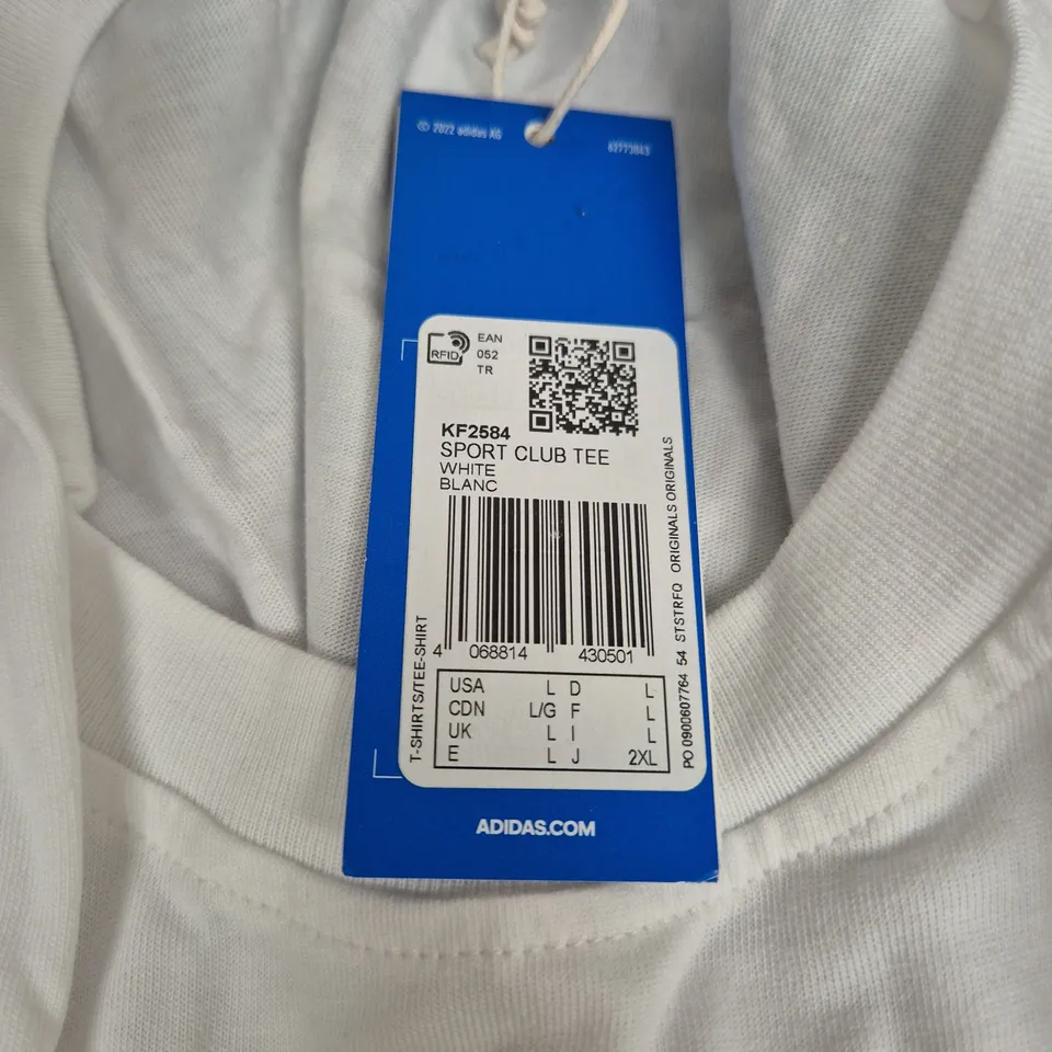 Adidas Originals Sport Club Tee White, Size L