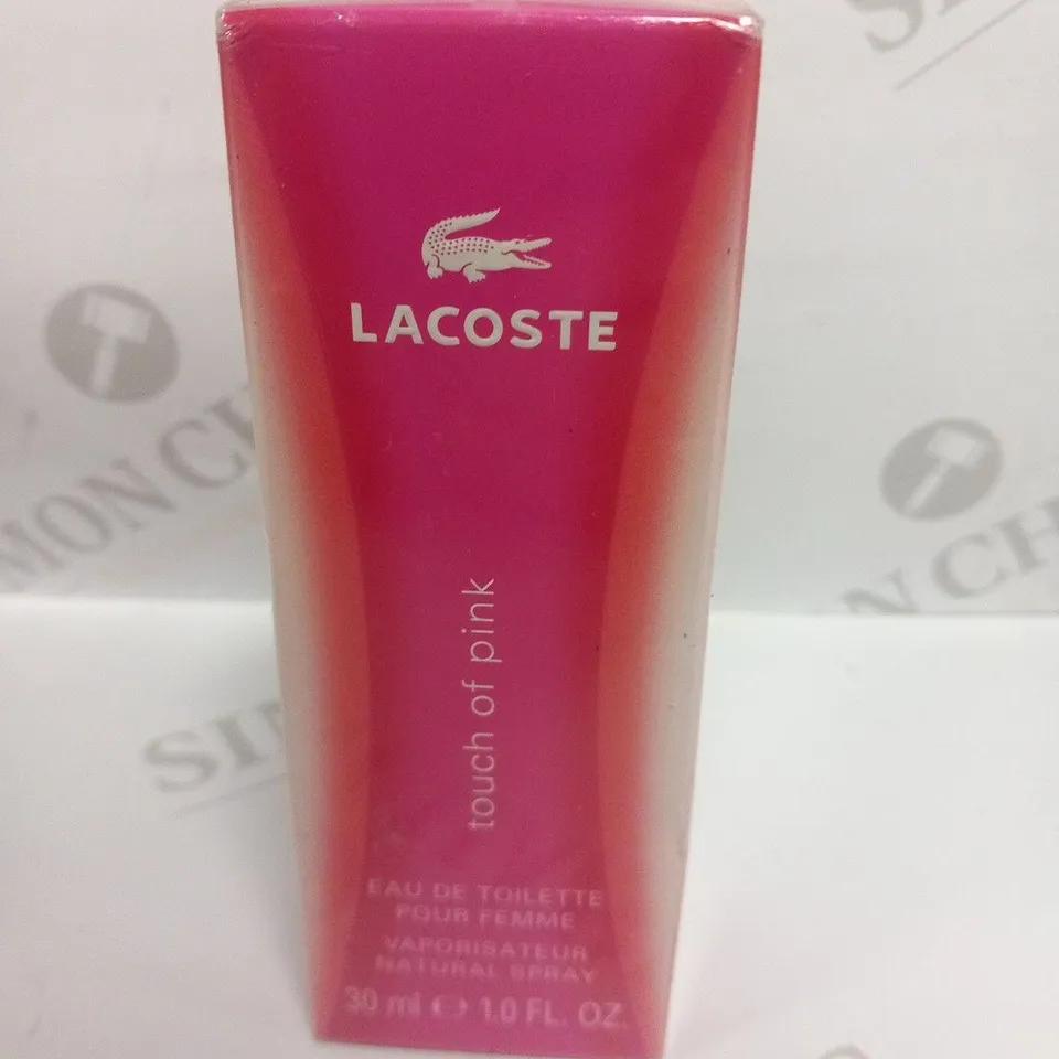 BOXED AND SEALED LA COSTE TOUCH OF PINK EAU DE TOILETTE 30ML