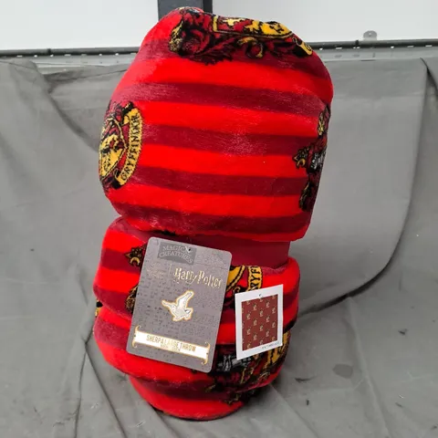 HARRY POTTER GRYFFINDOR SHERPA KARGE THROW IN RED - 160x220cm