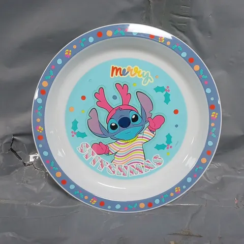 ASSORTMENT OF APPROXIMATELY 20 FESTIVE THEMED DISNEY STITCH PLASTIC PLATES