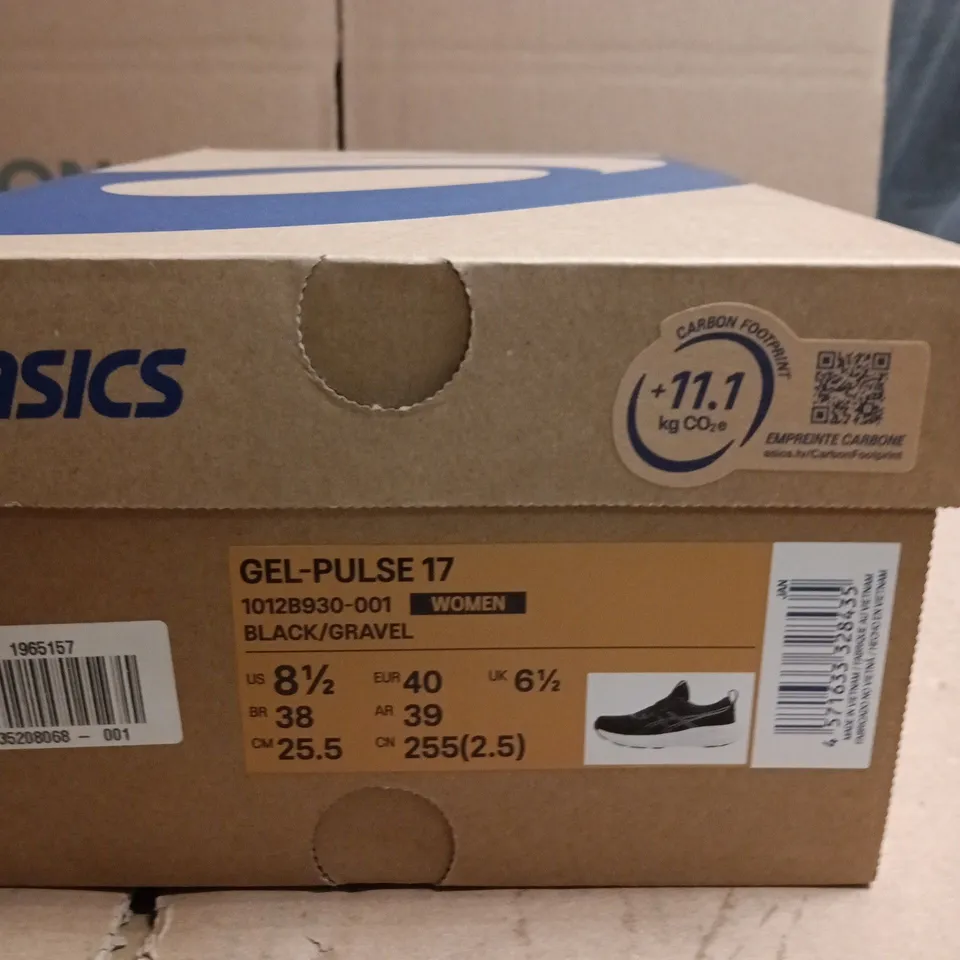 ASICS GEL-PULSE 17 WOMEN’S RUNNING SHOES – BLACK/GRAVEL, UK 6.5 (US 8.5)