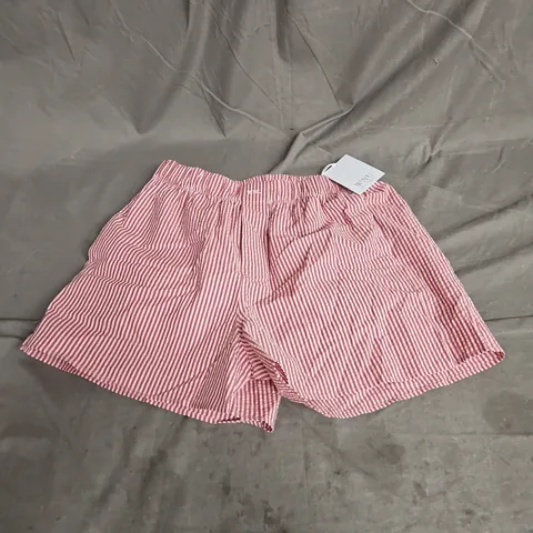 WNU THE BOXER SEERSUCKER IN PINK AND BERRY STRIPE SIZE 12