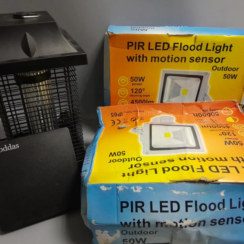 5 ASSORTED PRODUCTS TO INCLUDE RIODDAS EXTERNAL ODD & HDD DEVICE, LED FLOOD LIGHT, MOSQUITO ZAPPER
