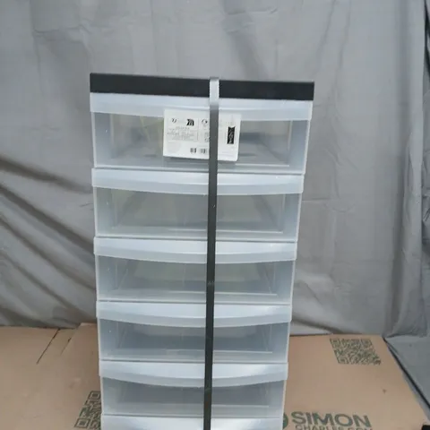 6 DRAWER STORAGE PLASTIC UNIT WITH WHEELS