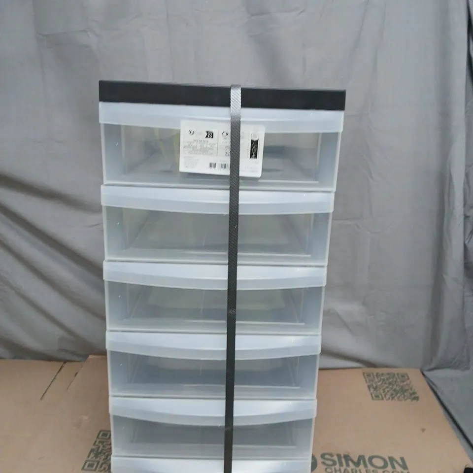 6 DRAWER STORAGE PLASTIC UNIT WITH WHEELS