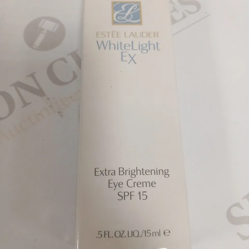 8 BOXED AND SEALED ESTEE LAUDER WHITE LIGHT EX EXTRA BRIGHTENING EYE CRÈME SPF 15 15ML