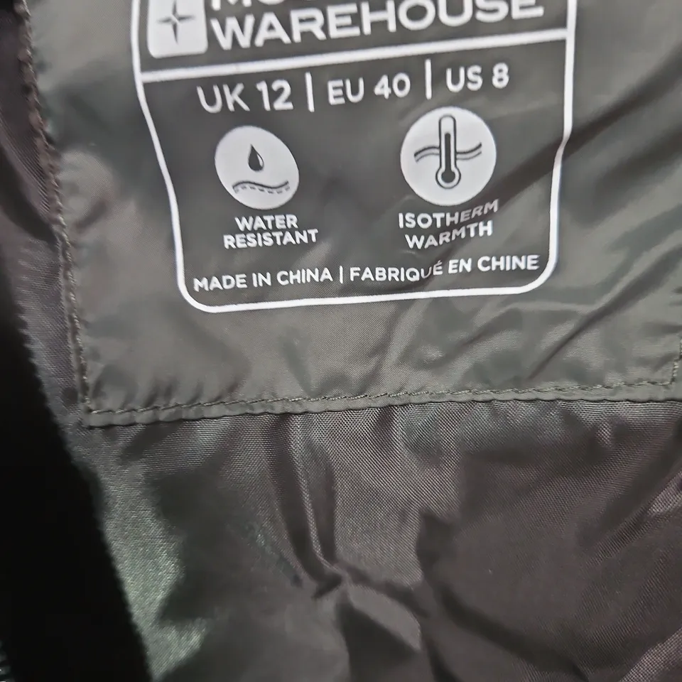 MOUNTAIN WAREHOUSE WOMEN'S PUFFER JACKET – OLIVE GREEN - UK 12 
