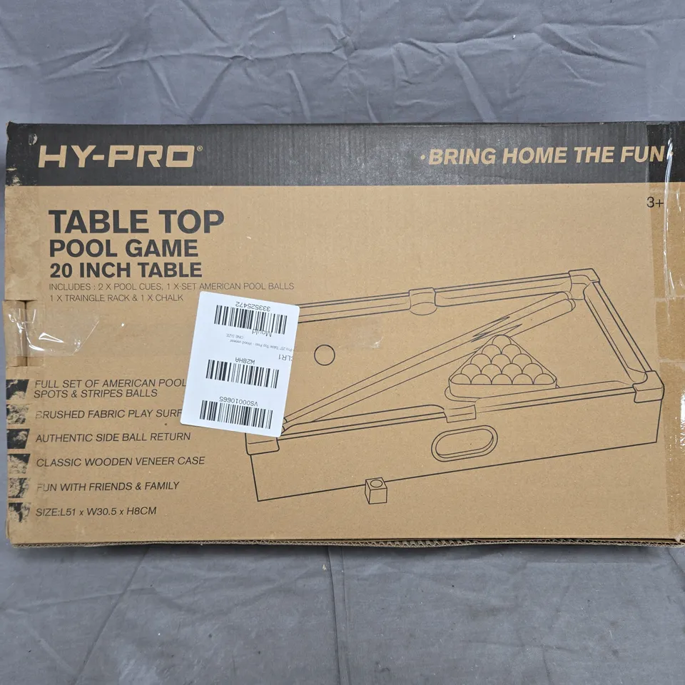 BOXED HY-PRO TALE TOP POOL GAME