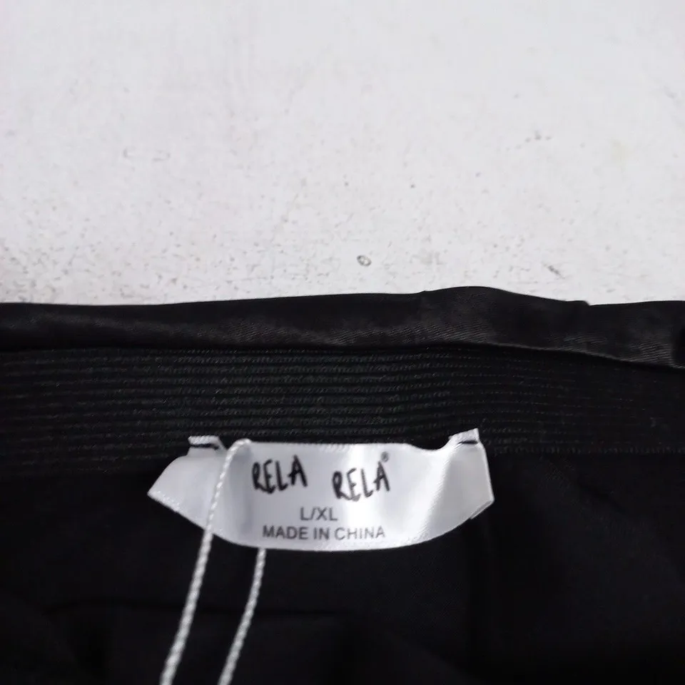 RELA RELA MAXI SATIN SKIRT IN BLACK – UK SIZE L/XL (WOMEN'S CLOTHING)