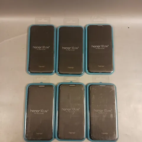 6 X BOXED HONOR 10 LITE PU FLIP COVER PROTECTIVE CASES 