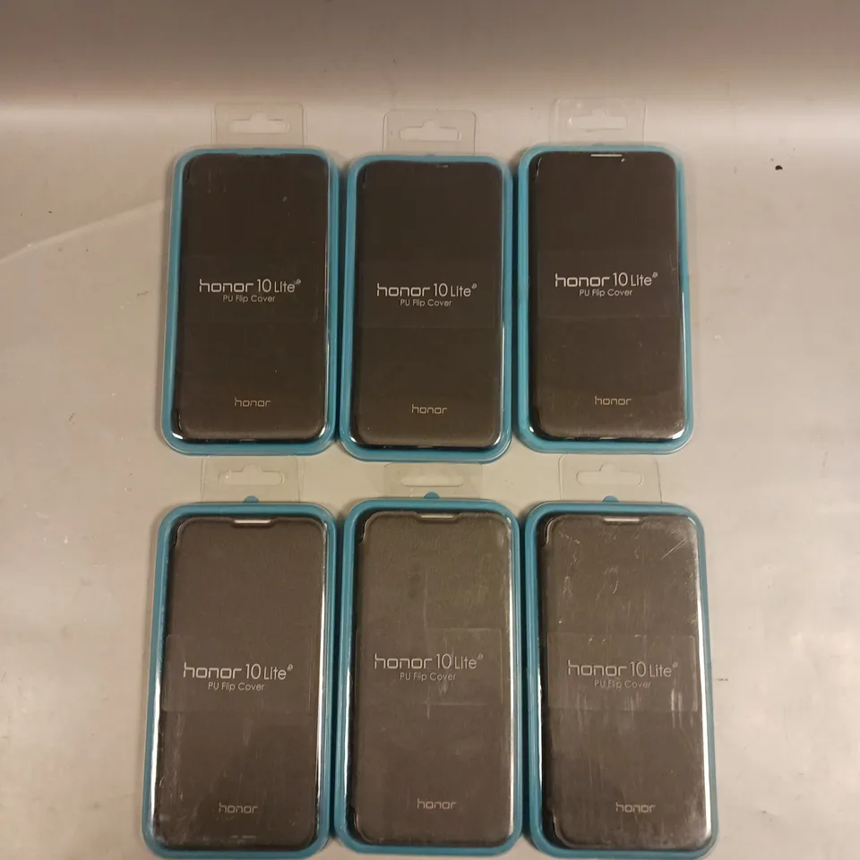 6 X BOXED HONOR 10 LITE PU FLIP COVER PROTECTIVE CASES 