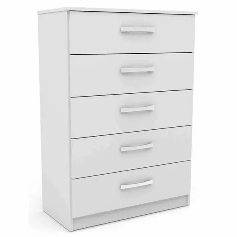 LYNX 5-DRAWER CHEST WHITE