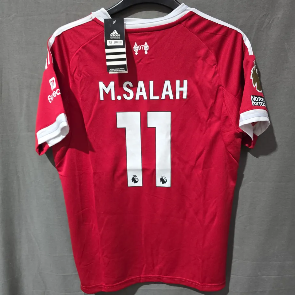 LIVERPOOL FC M. SALAH 11 HOME SHIRT + SHORTS – ADIDAS OFFICIAL LICENSED PRODUCT, SIZE UK 28