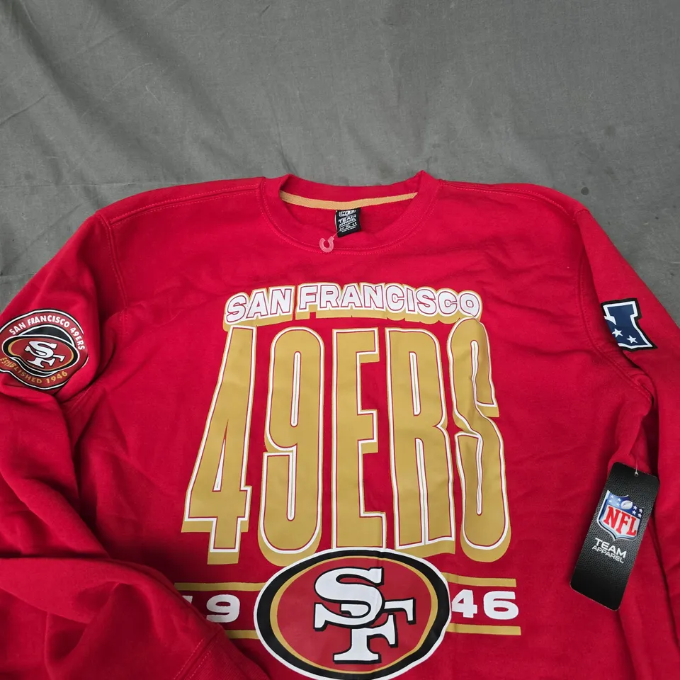 NFL SAN FRANCISCO 49ERS LONG-SLEEVE T-SHIRT – RED, XL
