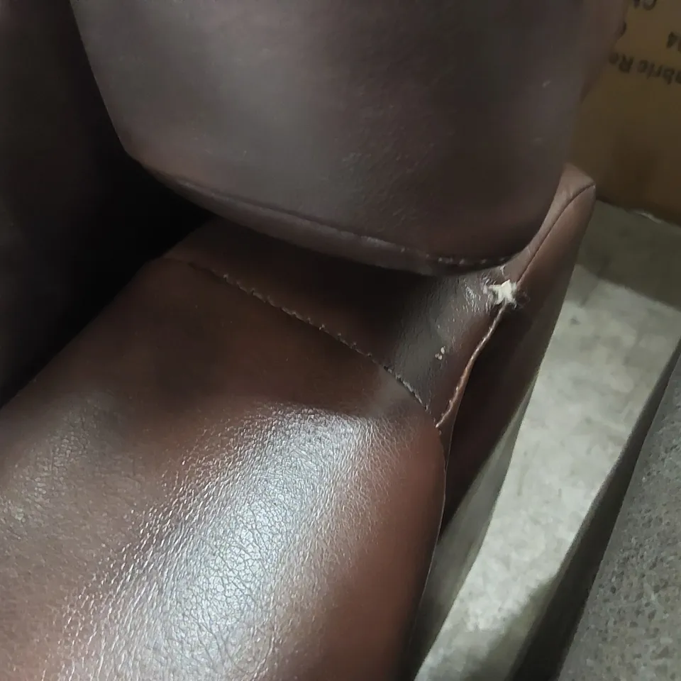 QUALITY DESIGNER CHESTERFIELD FAUX LEATHER PUSH-BACK RECLINING ARMCHAIR