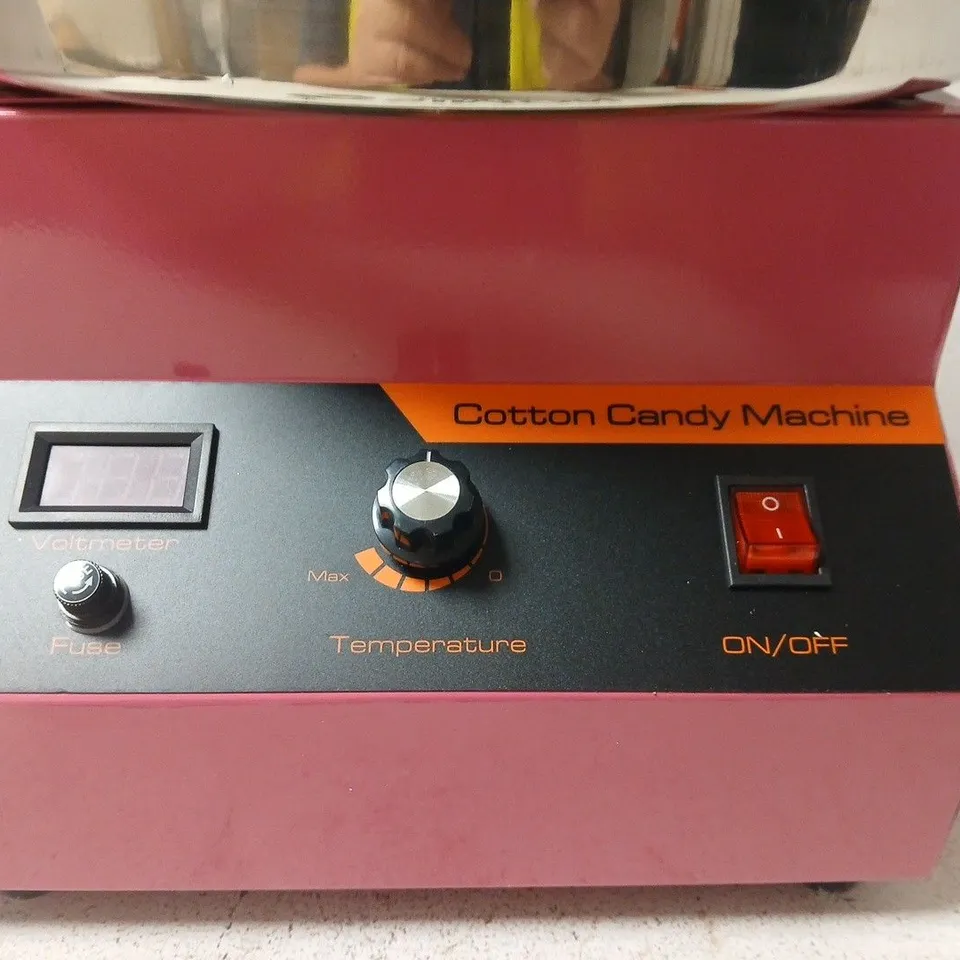 COTTON CANDY MACHINE – PINK COUNTERTOP MODEL WITH CHROME BOWL