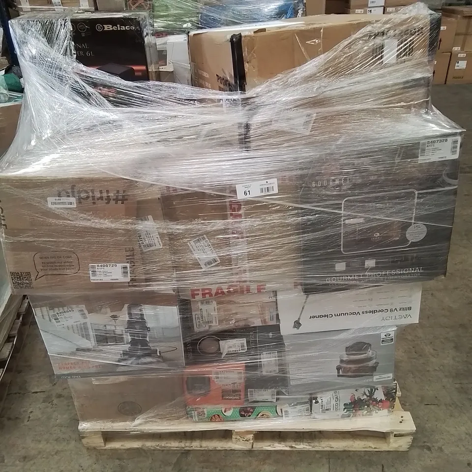 PALLET OF APPROXIMATELY 35 UNPROCESSED RAW RETURN HOUSEHOLD AND ELECTRICAL GOODS TO INCLUDE;