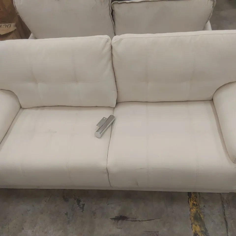 QUALITY DESIGNER 3-SEATER FABRIC UPHOLSTERED SOFA