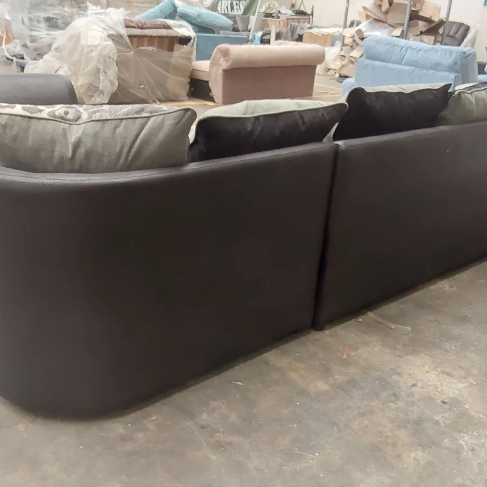 QUALITY DESIGNER HILTON RIGHT HAND DOUBLE ARM CORNER GROUP SOFA