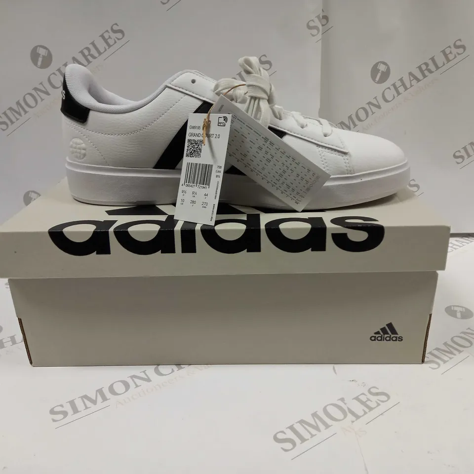 BOXED PAIR OF ADIDAS GW9195 GRAND COURT 2,0 TRAINERS UK SIZE 9.5