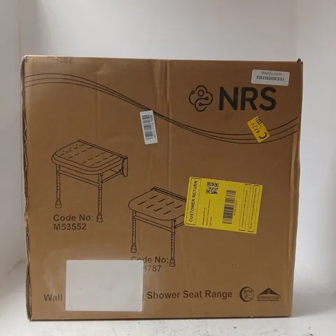 NRS WALL-MOUNTED SHOWER SEAT RANGE β WHITE, BOXED